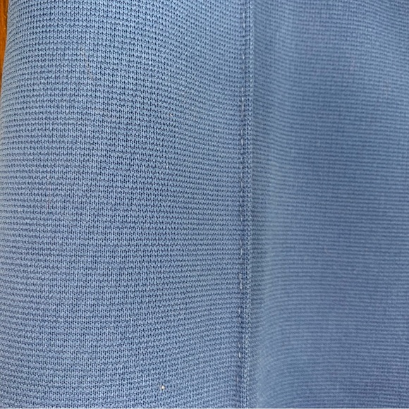 Vintage 70’s 100% Polyester Pants Flare Leg Blue Tall 30” Inseam - Elastic Waist - Picture 4 of 6
